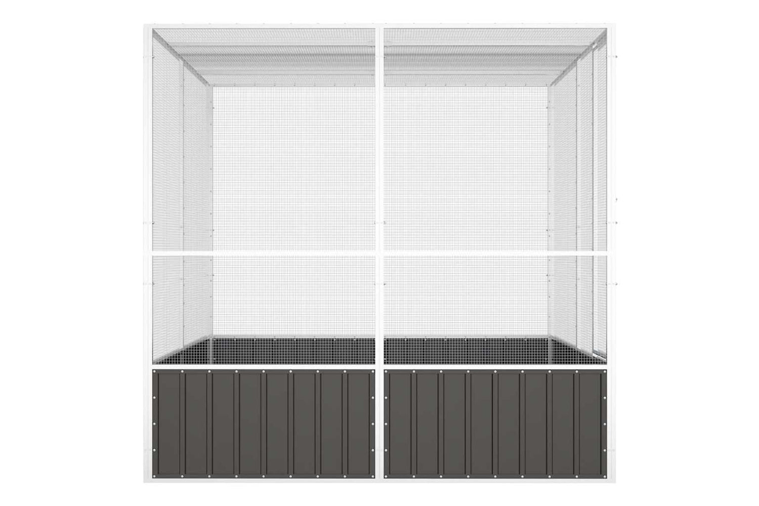 Vidaxl Bird Cage Anthracite 213.5x217.5x211.5 Cm Galvanised Steel-4