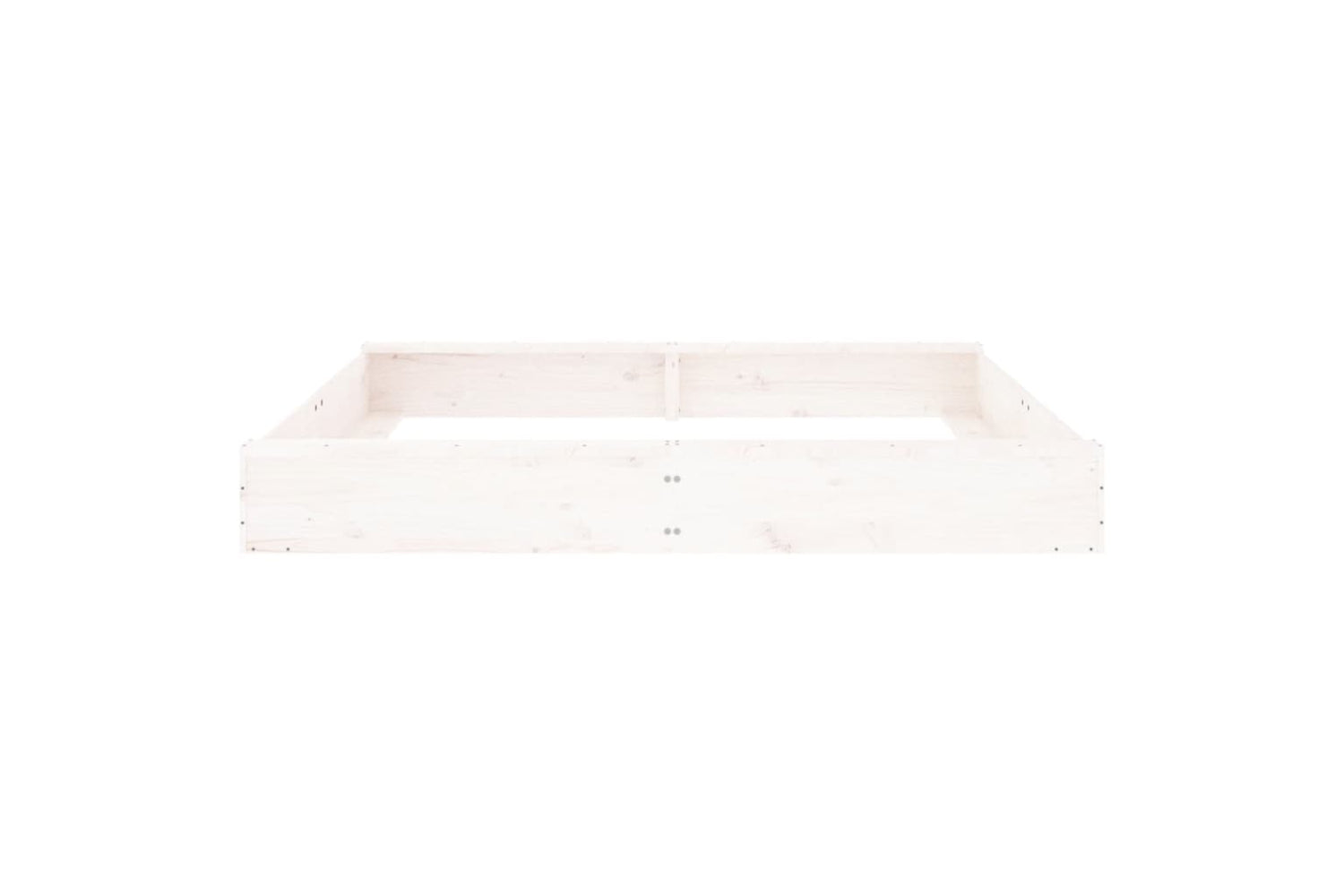 vidaXL 825038 Sandbox With Seats White Square Solid Wood Pine-3