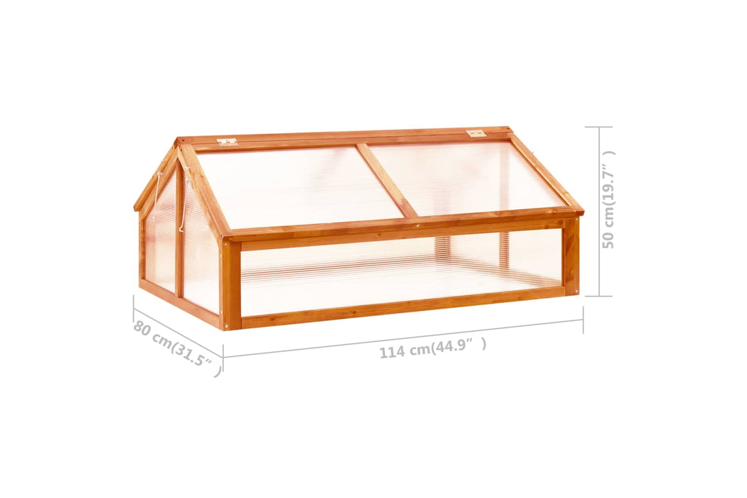 vidaXL 316415 Greenhouse Brown 114x80x50cm Firwood-7