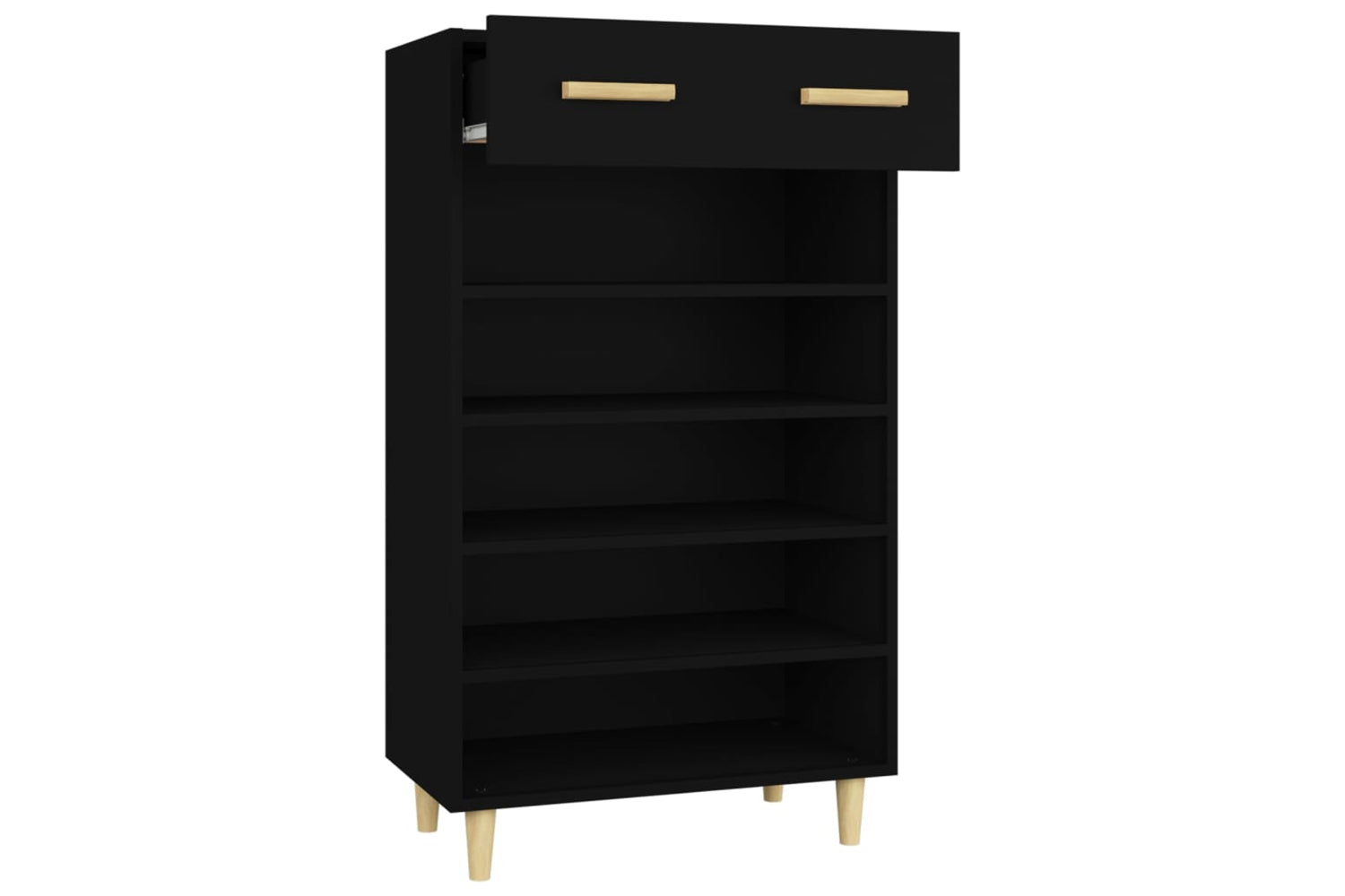 vidaXL 812781 Shoe Cabinet Black 60x35x105cm Engineered Wood-6
