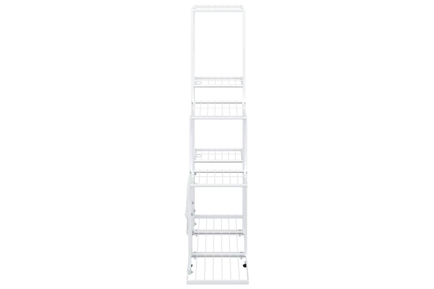 vidaXL 336113 Flower Stand 94.5x25x88cm White Metal-5