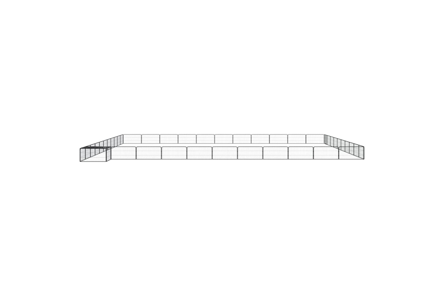 vidaXL 3115985 44-panel Dog Playpen Black 100x50cm Powder-coated Steel-3