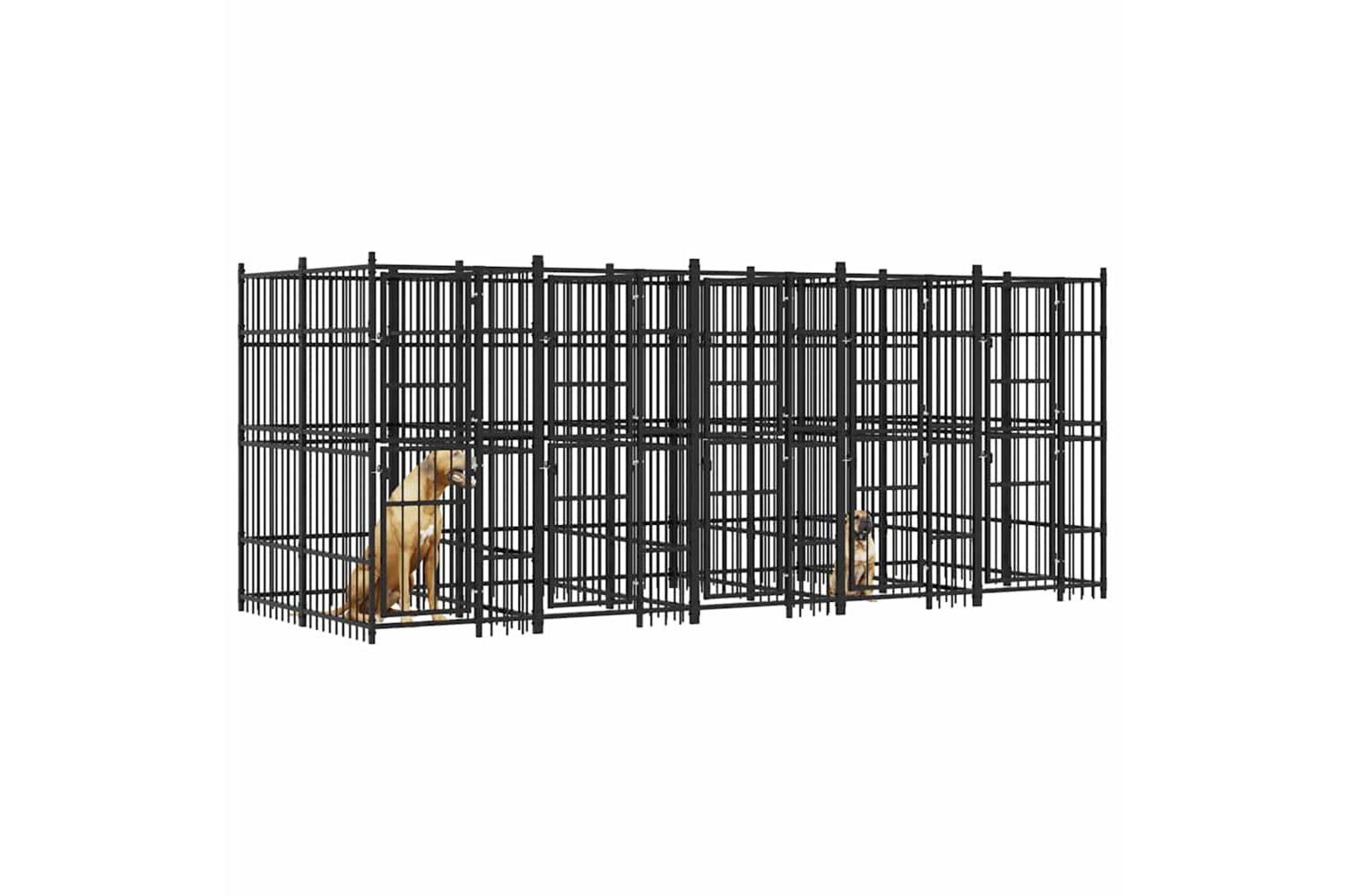 Vidaxl 3097940 Outdoor Dog Kennel Steel 9.22 M2-3