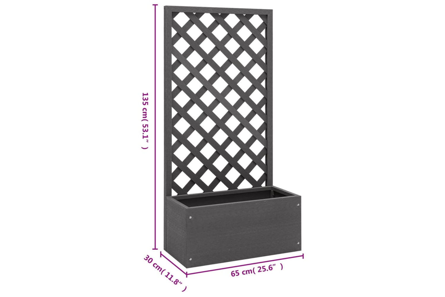 vidaXL 149023 Trellis Planter 65x30x135cm Wpc-6