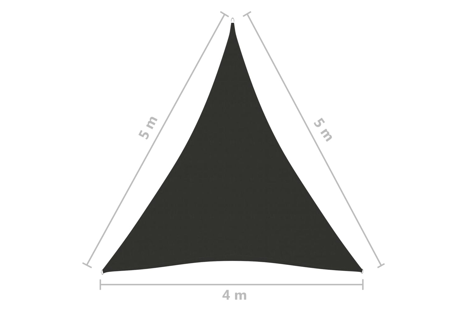 Vidaxl 135124 Sunshade Sail Oxford Fabric Triangular 4x5x5 M Anthracite-6