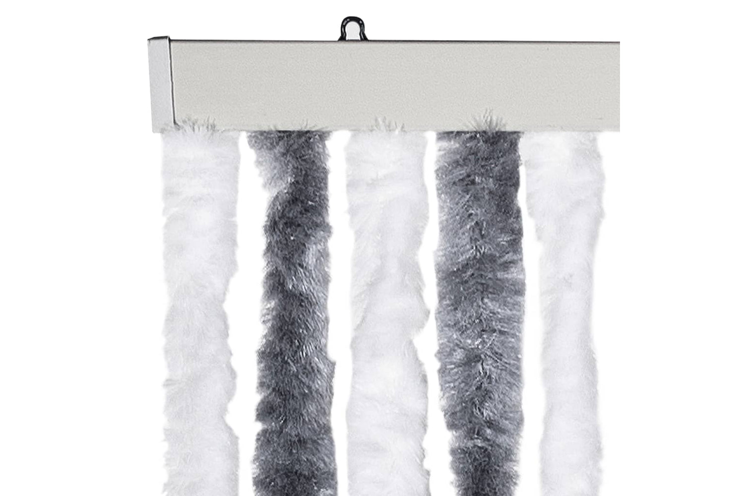 vidaXL Insect Curtain Grey And White 90x200cm Chenille-3