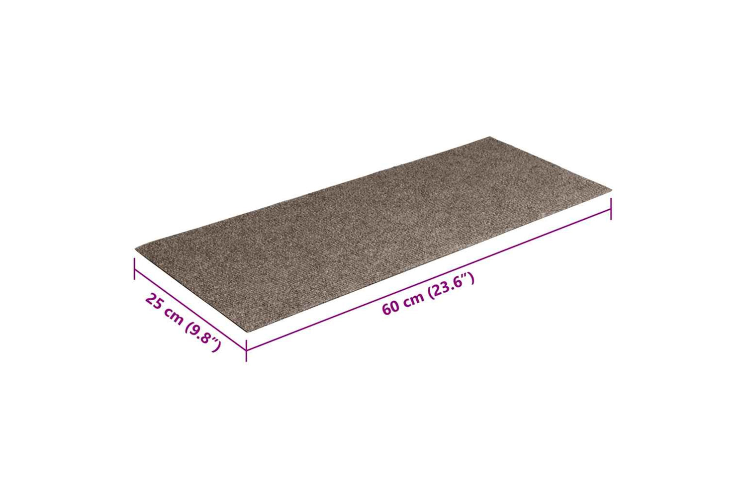 vidaXL 326921 Self-adhesive Stair Mats Rectangular 15 Pcs 60x25cm Cream-7