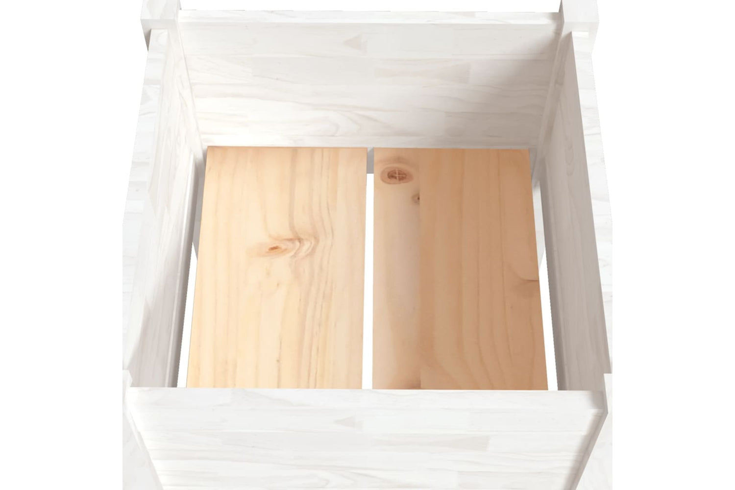 vidaXL 810791 Garden Planter White 40x40x70cm Solid Pinewood-4