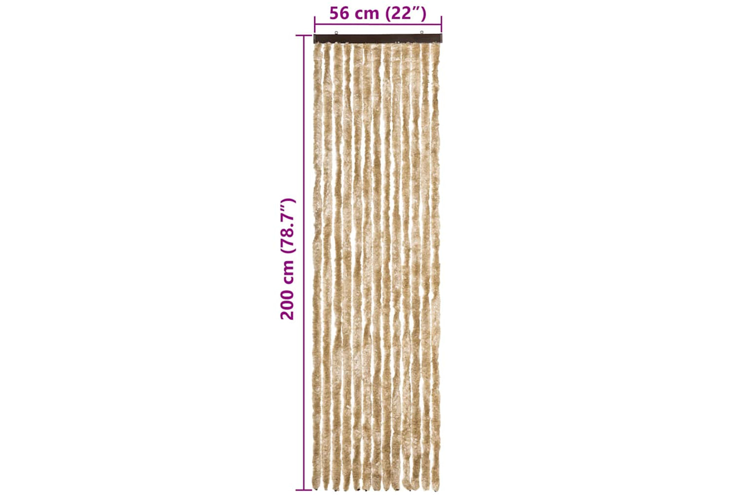 vidaXL 315135 Insect Curtain Beige 56x200cm Chenille-6