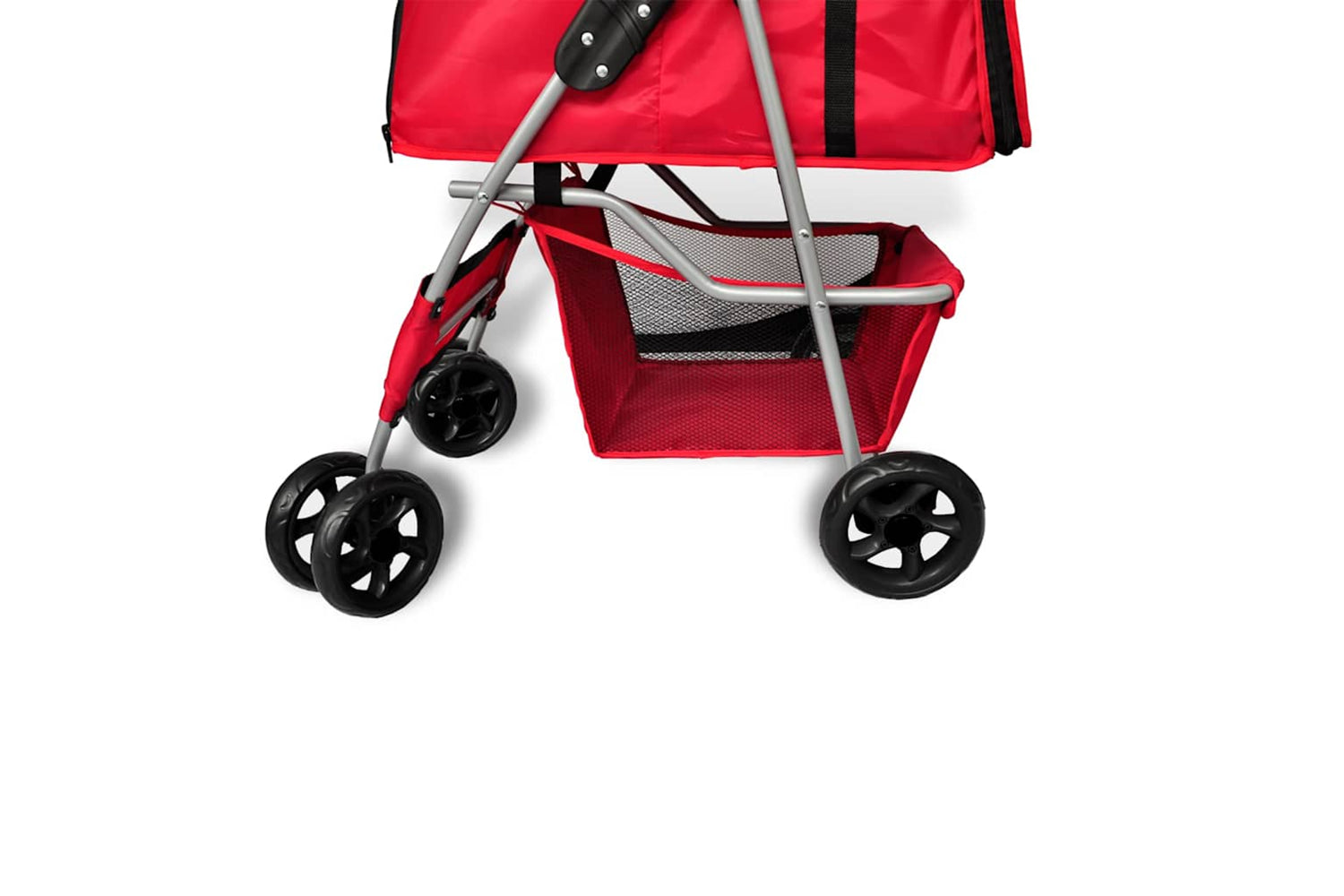 Vidaxl 170055 Folding Pet Stroller Dog/cat Travel Carrier Red-7