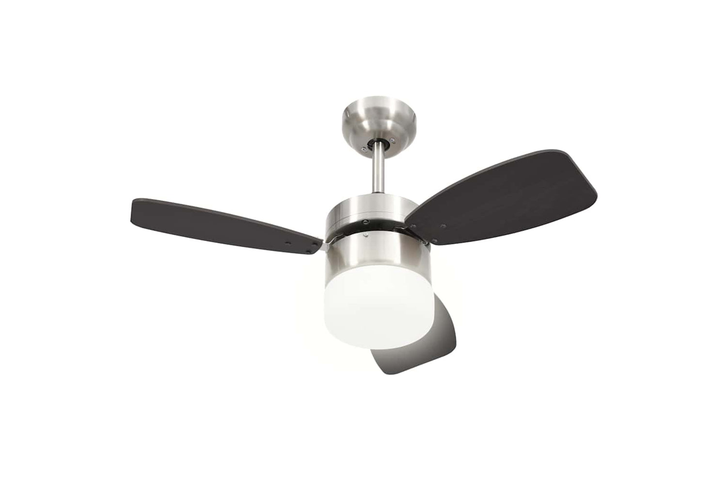 vidaXL 51493 Ceiling Fan With Light And Remote Control 76cm Dark Brown-3
