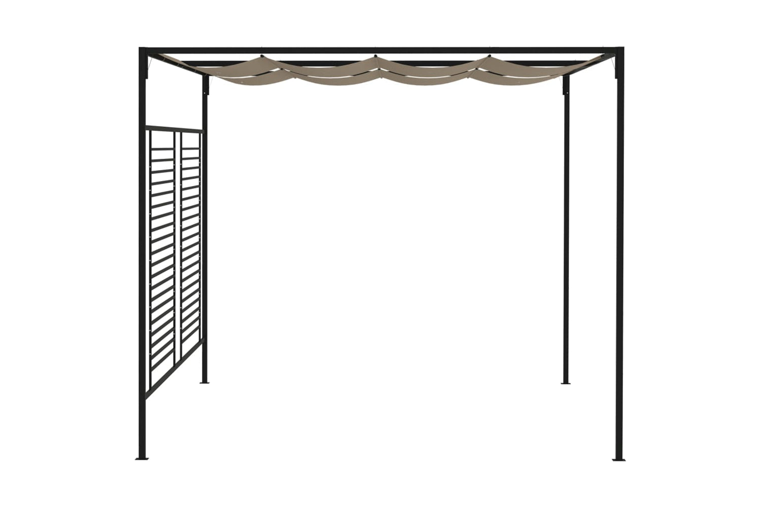 Vidaxl 313624 Gazebo With Retractable Roof 3x4x2.3 M Taupe 180 G/mâ²-3