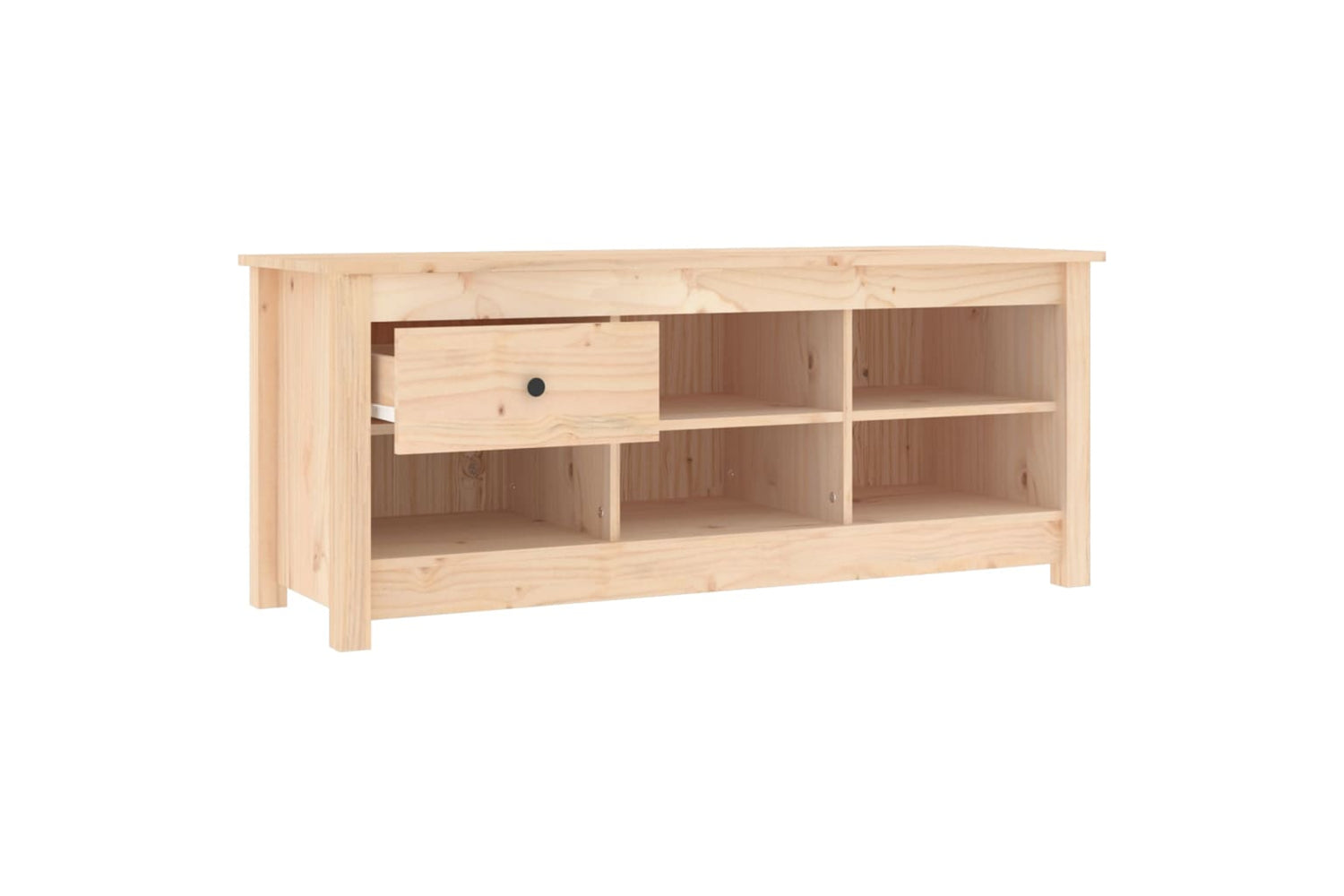 vidaXL 814594 Shoe Cabinet 110x38x45.5cm Solid Wood Pine-3