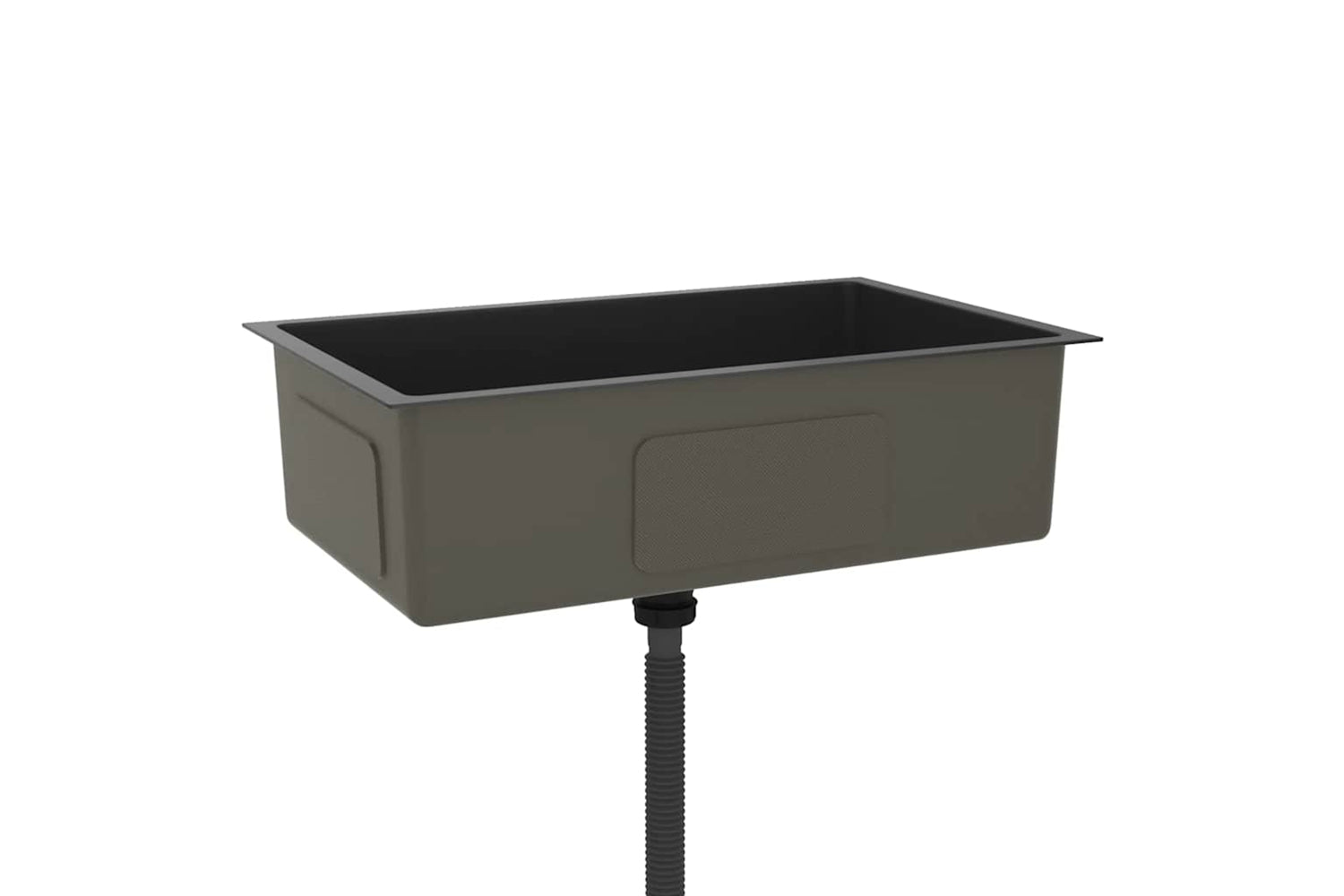 Vidaxl 51517 Handmade Kitchen Sink Black Stainless Steel-3