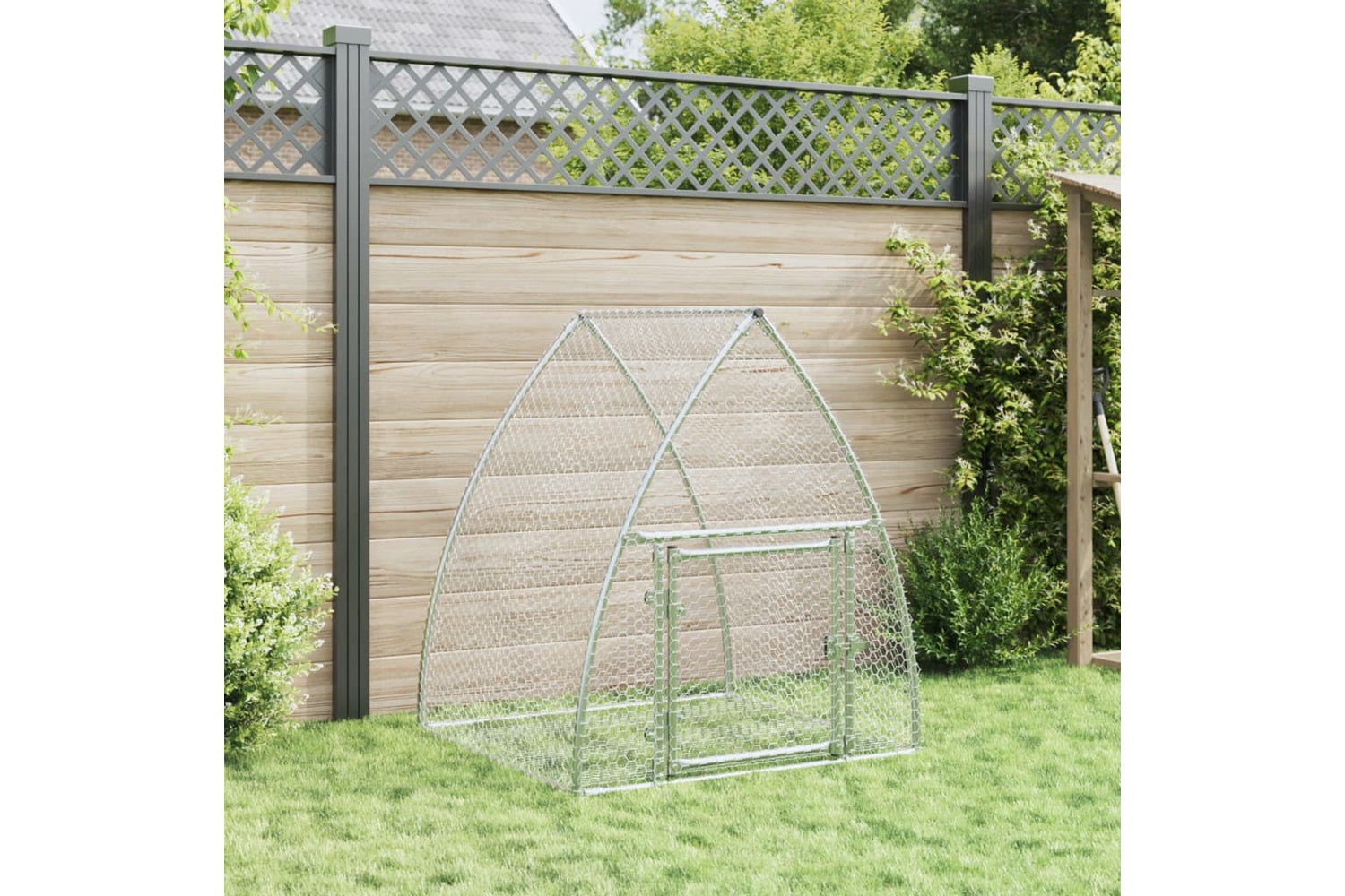 vidaXL 3281527 Rabbit Cage Silver 100x105x120cm Galvanised Steel-2