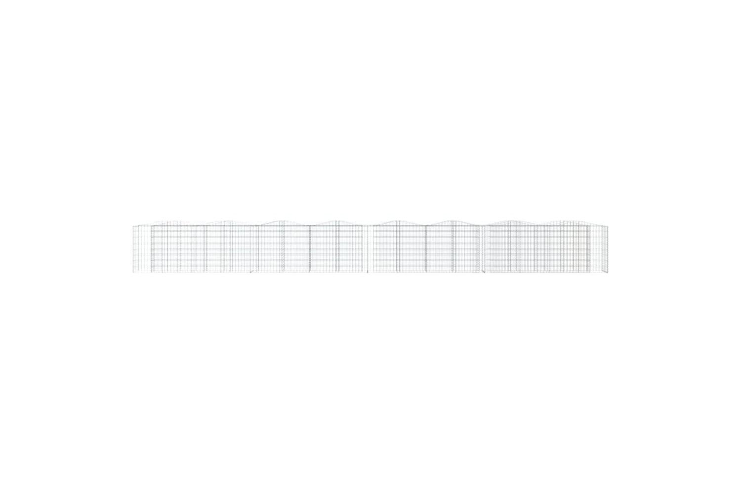 vidaXL 153549 Arched Gabion Raised Bed 800x50x100cm Galvanised Iron-2