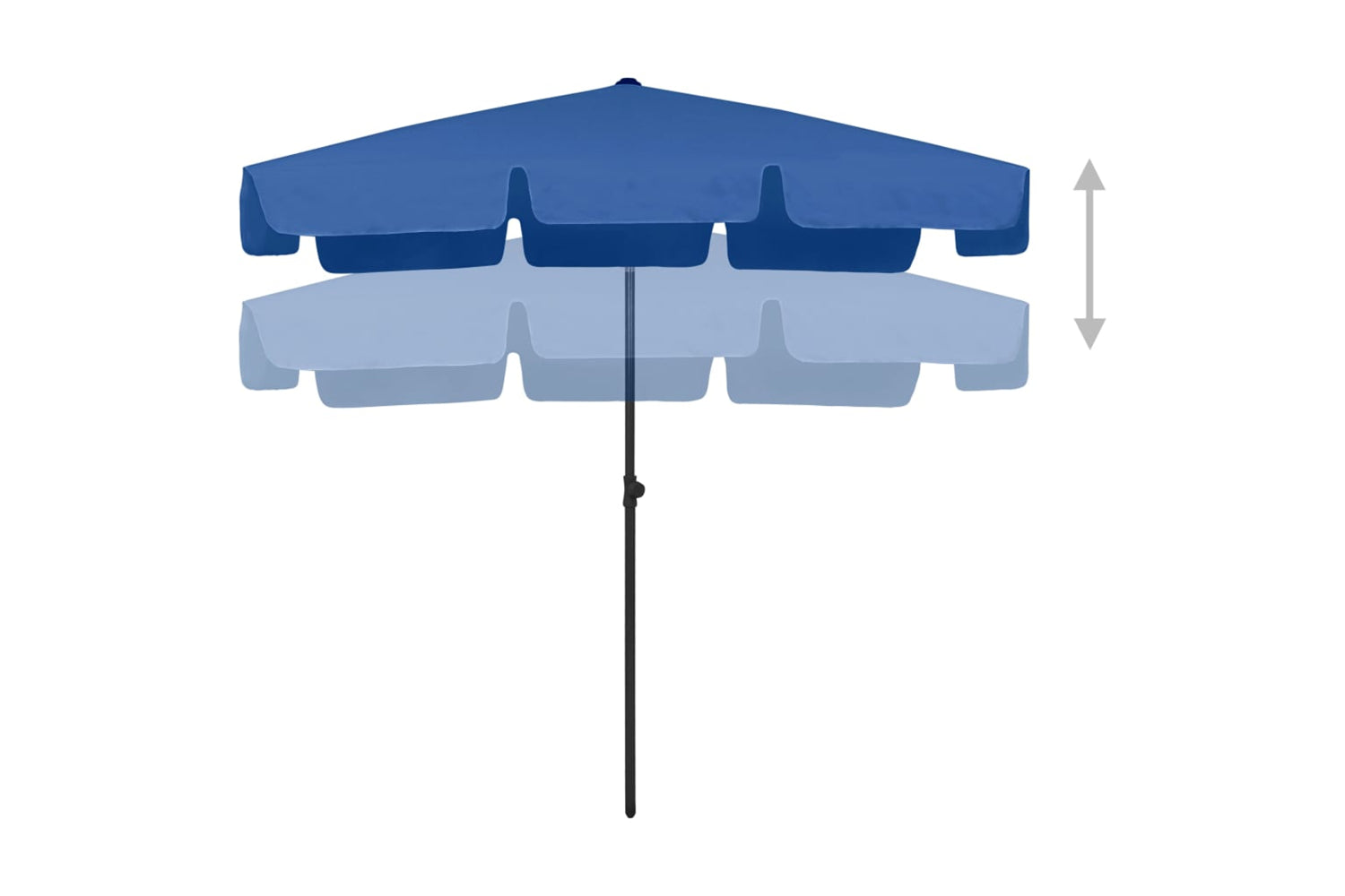 vidaXL 314734 Beach Umbrella Azure Blue 200x125cm-3