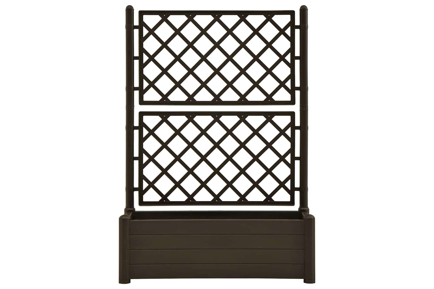 vidaXL 313984 Garden Planter With Trellis 100x43x142cm Pp Mocha-3