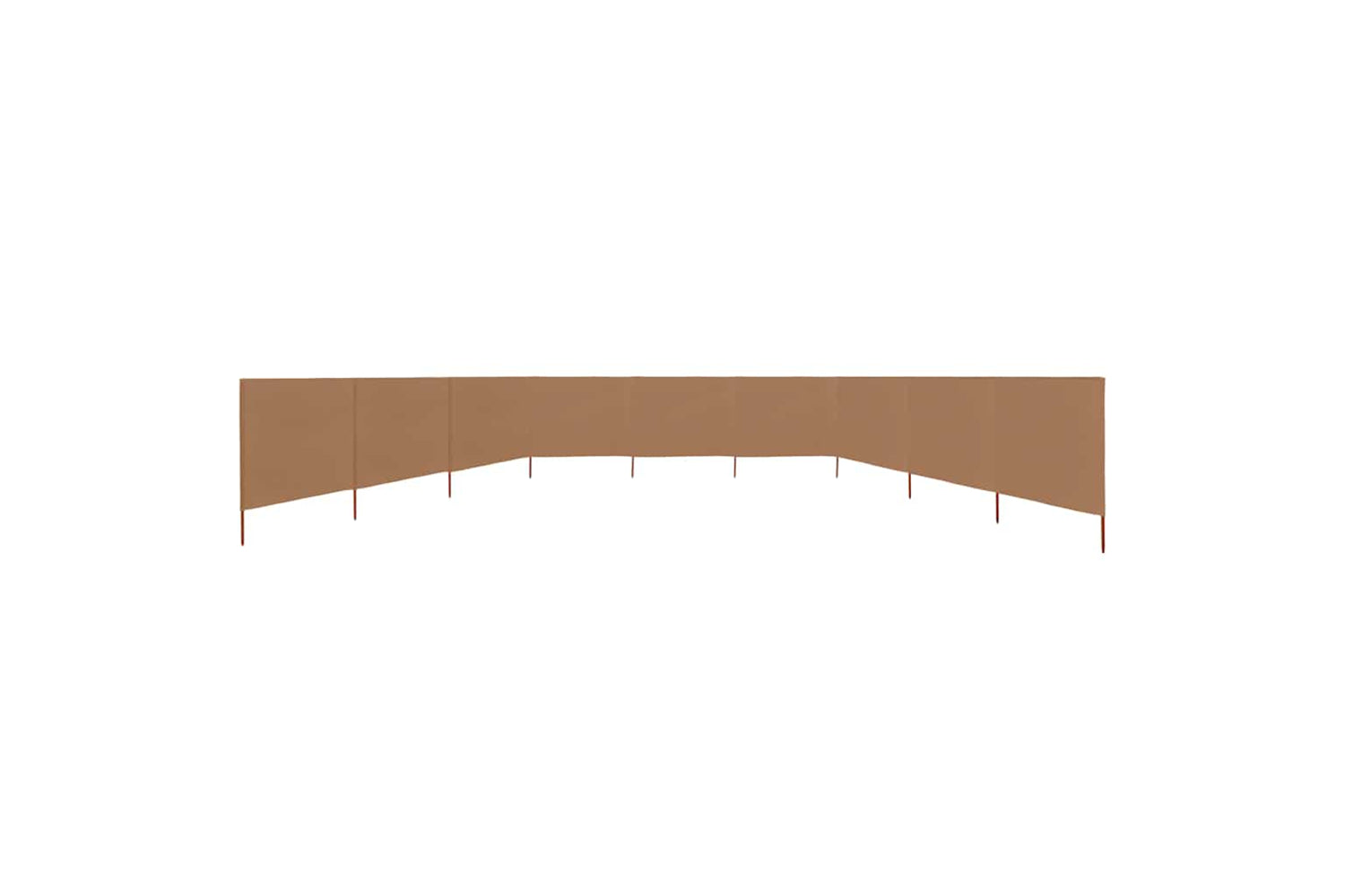 vidaXL 47201 9-panel Wind Screen Fabric 1200x160cm Taupe-3