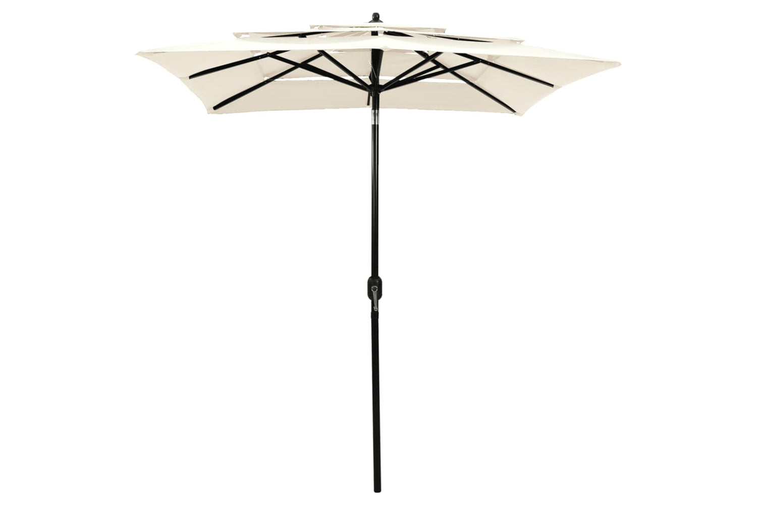 Vidaxl 313844 3-tier Parasol With Aluminium Pole Sand 2x2 M-2
