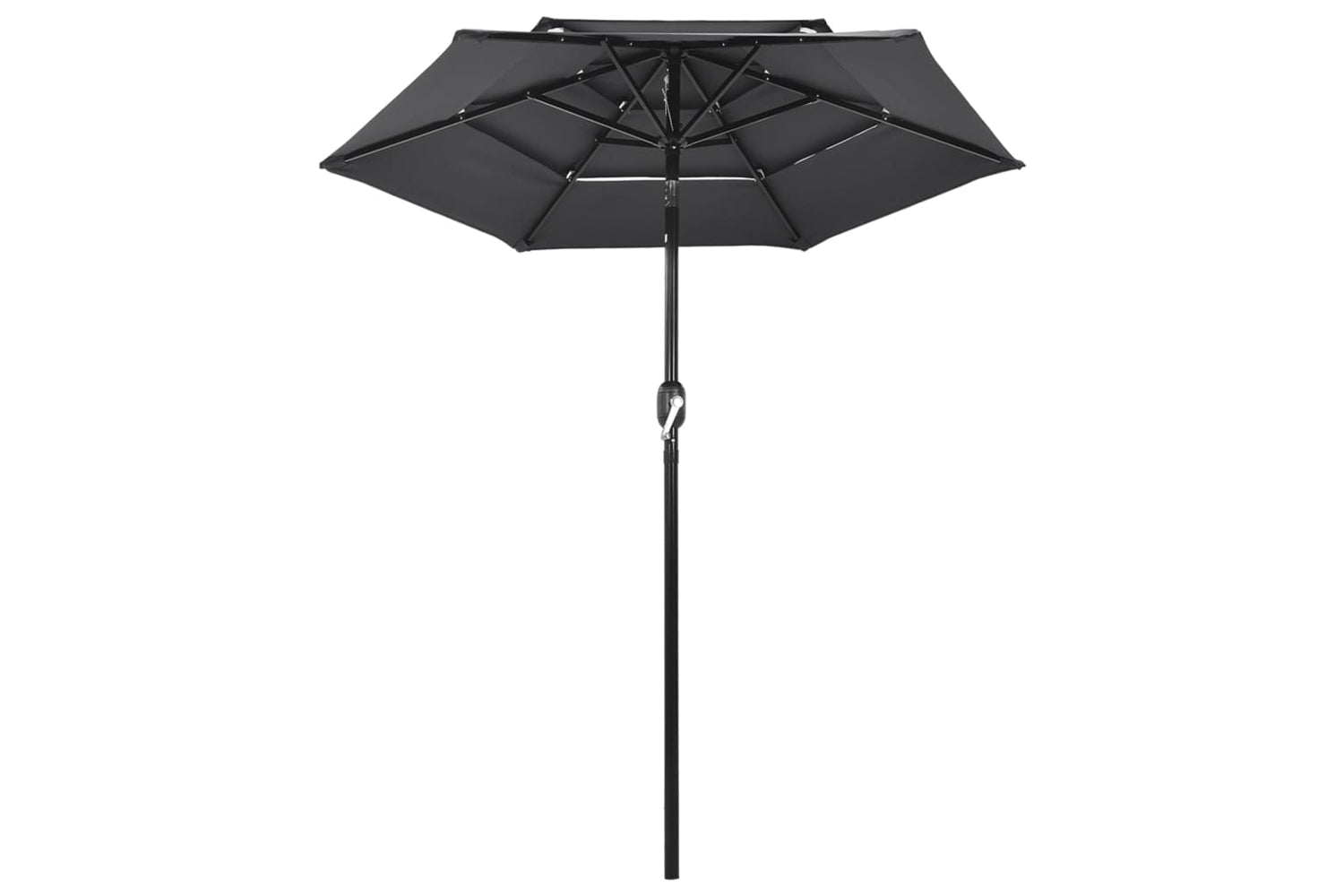 Vidaxl 313854 3-tier Parasol With Aluminium Pole Anthracite 2 M-2