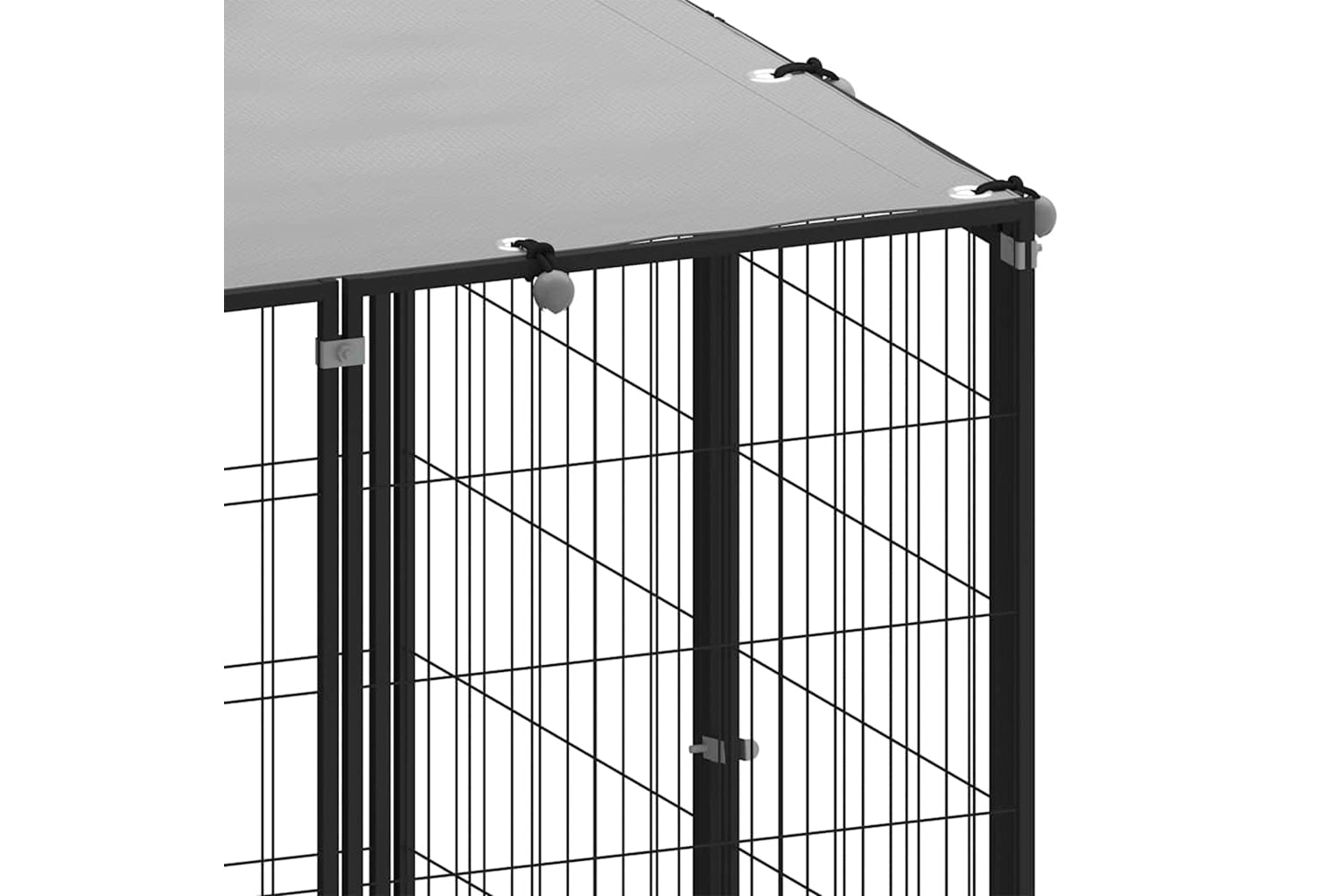 Vidaxl 3082238 Dog Kennel Black 13.31 M2 Steel-5