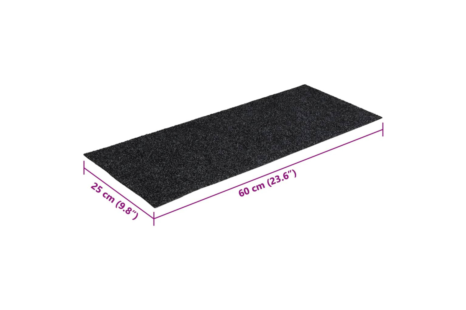 vidaXL 326913 Self-adhesive Stair Mats Rectangular 15 Pcs 60x25cm Grey-7