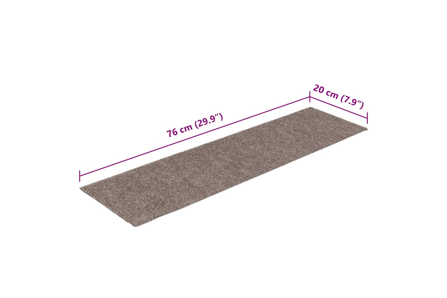 vidaXL 326933 Self-adhesive Stair Mats Rectangular 15 Pcs 76x20cm Cream-7