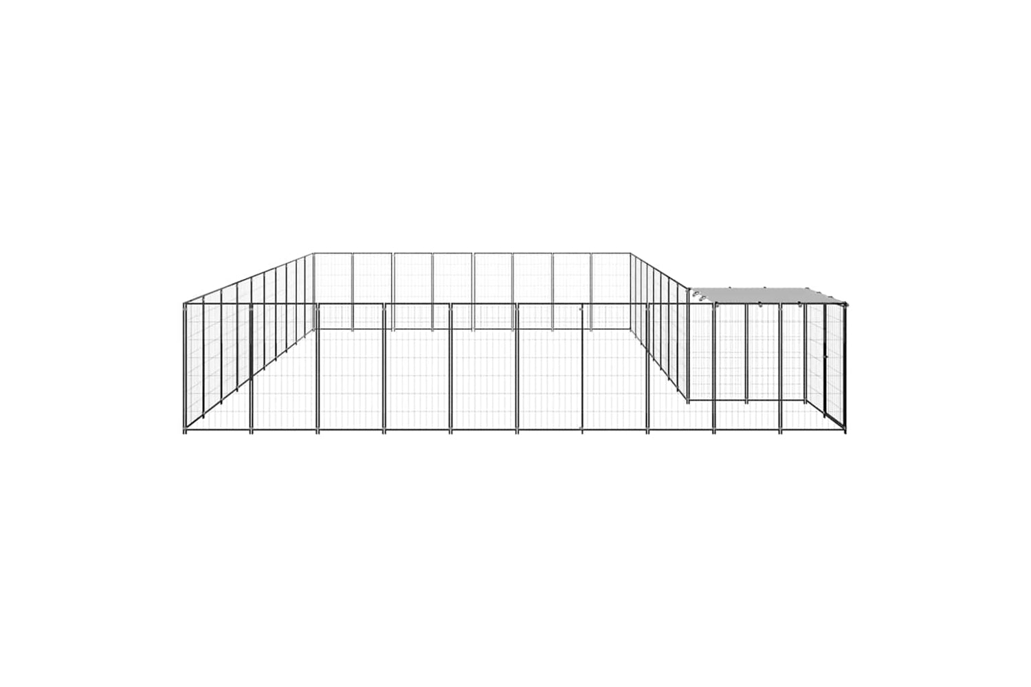 Vidaxl 3082240 Dog Kennel Black 25.41 M2 Steel-3