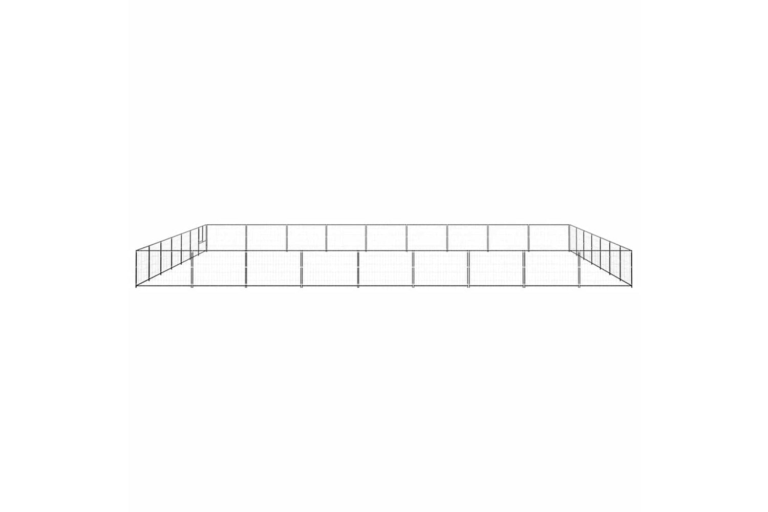 Vidaxl 3082181 Dog Kennel Black 63 M2 Steel-3