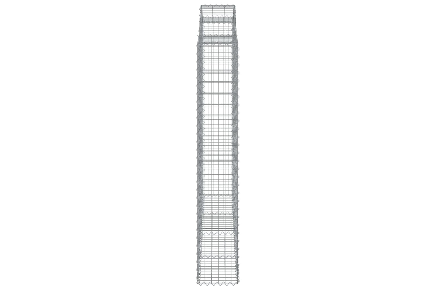 vidaXL 153499 Arched Gabion Basket 200x50x180/200cm Galvanised Iron-3