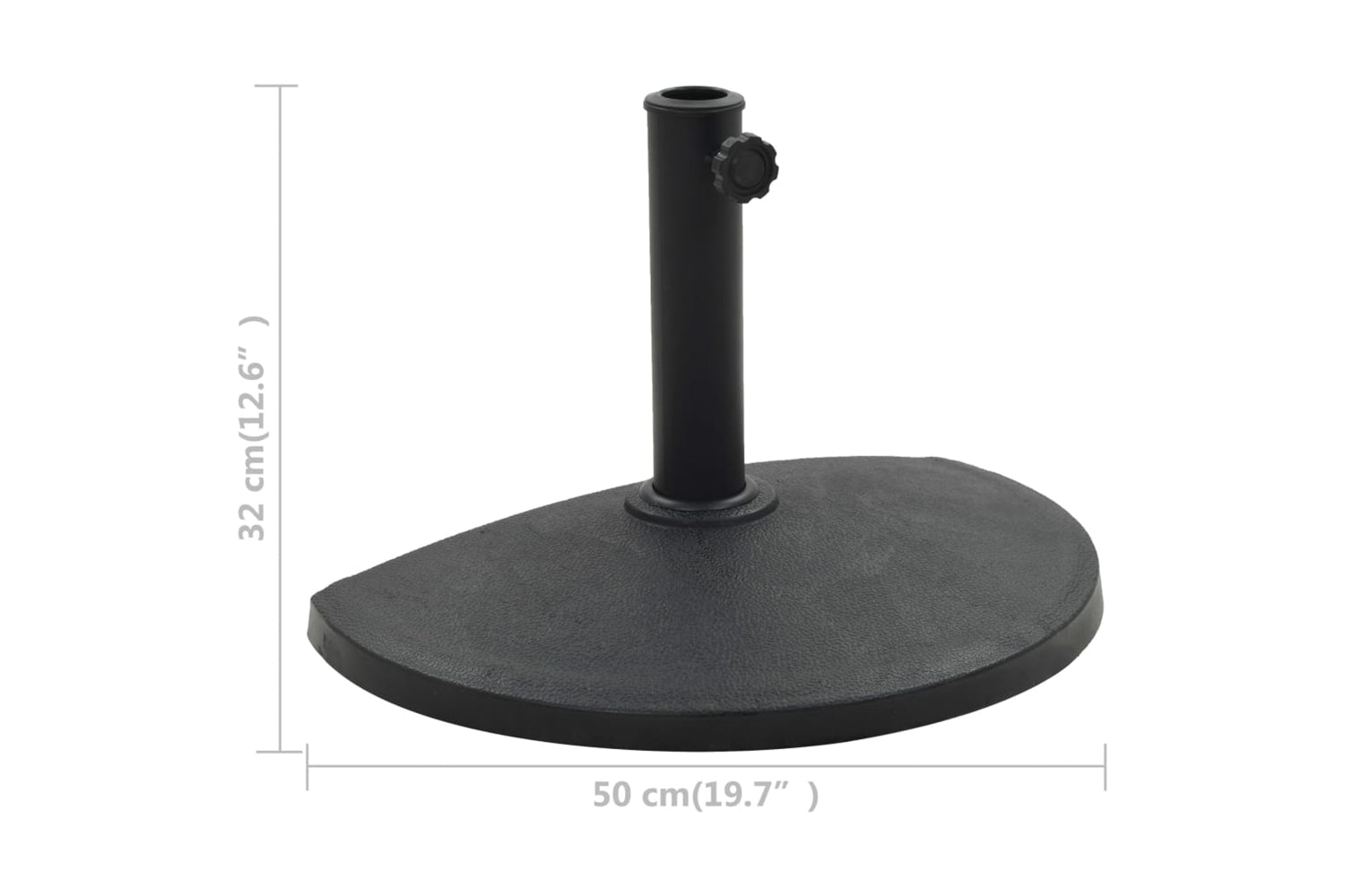 Vidaxl 45198 Parasol Base Half Round Polyresin 9 Kg Black-6