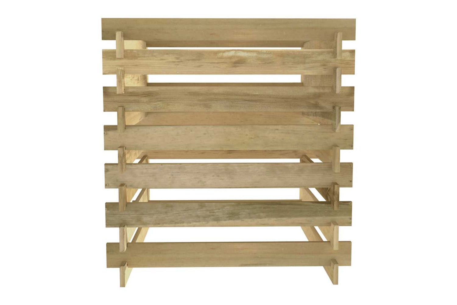 vidaXL 318377 Slatted Garden Composter 90x90x90cm Impregnated Pinewood-2