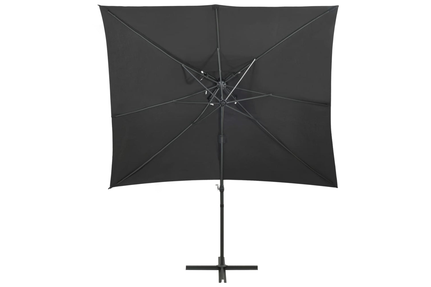 vidaXL 312362 Cantilever Umbrella With Double Top Anthracite 250x250cm-2