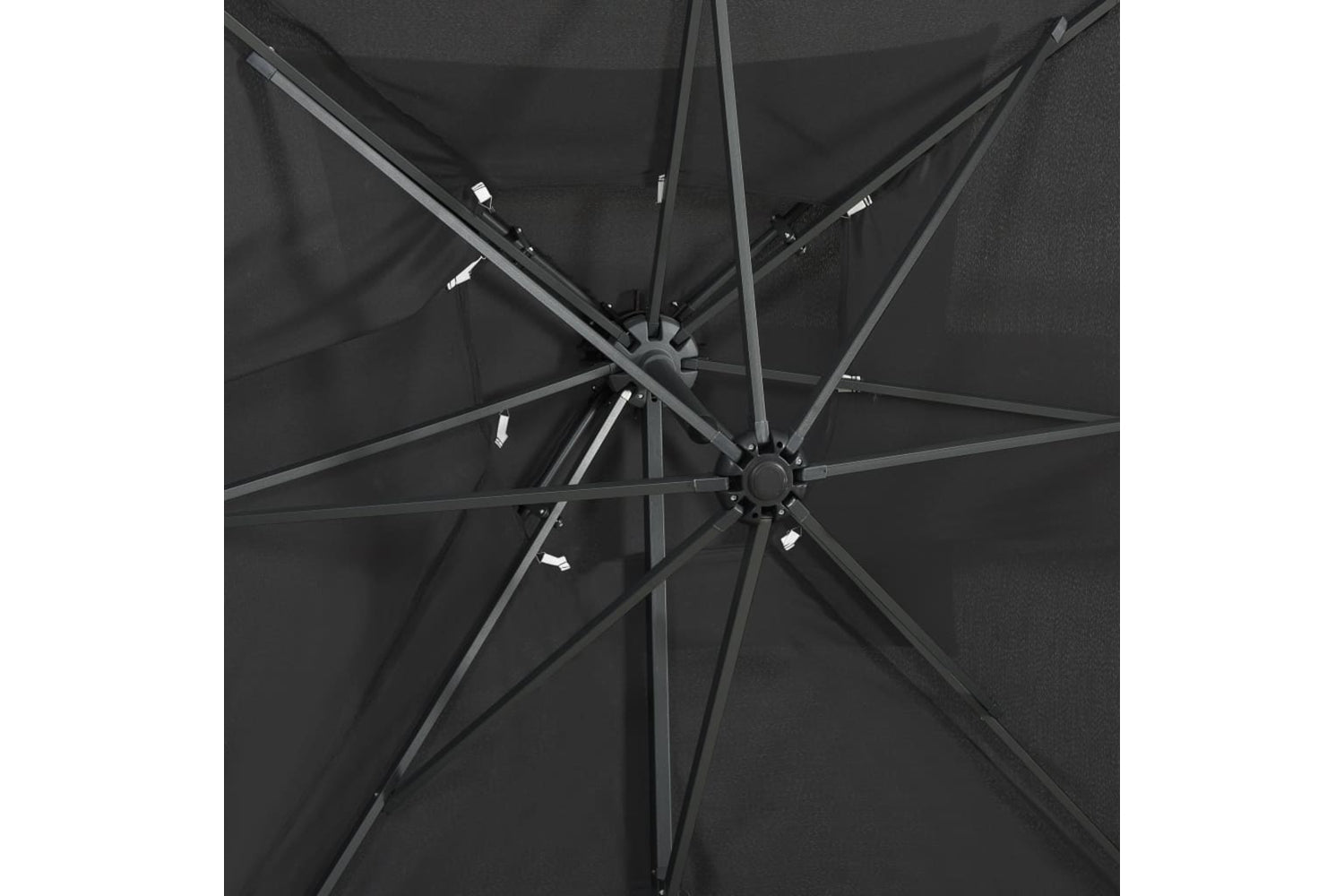 vidaXL 312362 Cantilever Umbrella With Double Top Anthracite 250x250cm-7