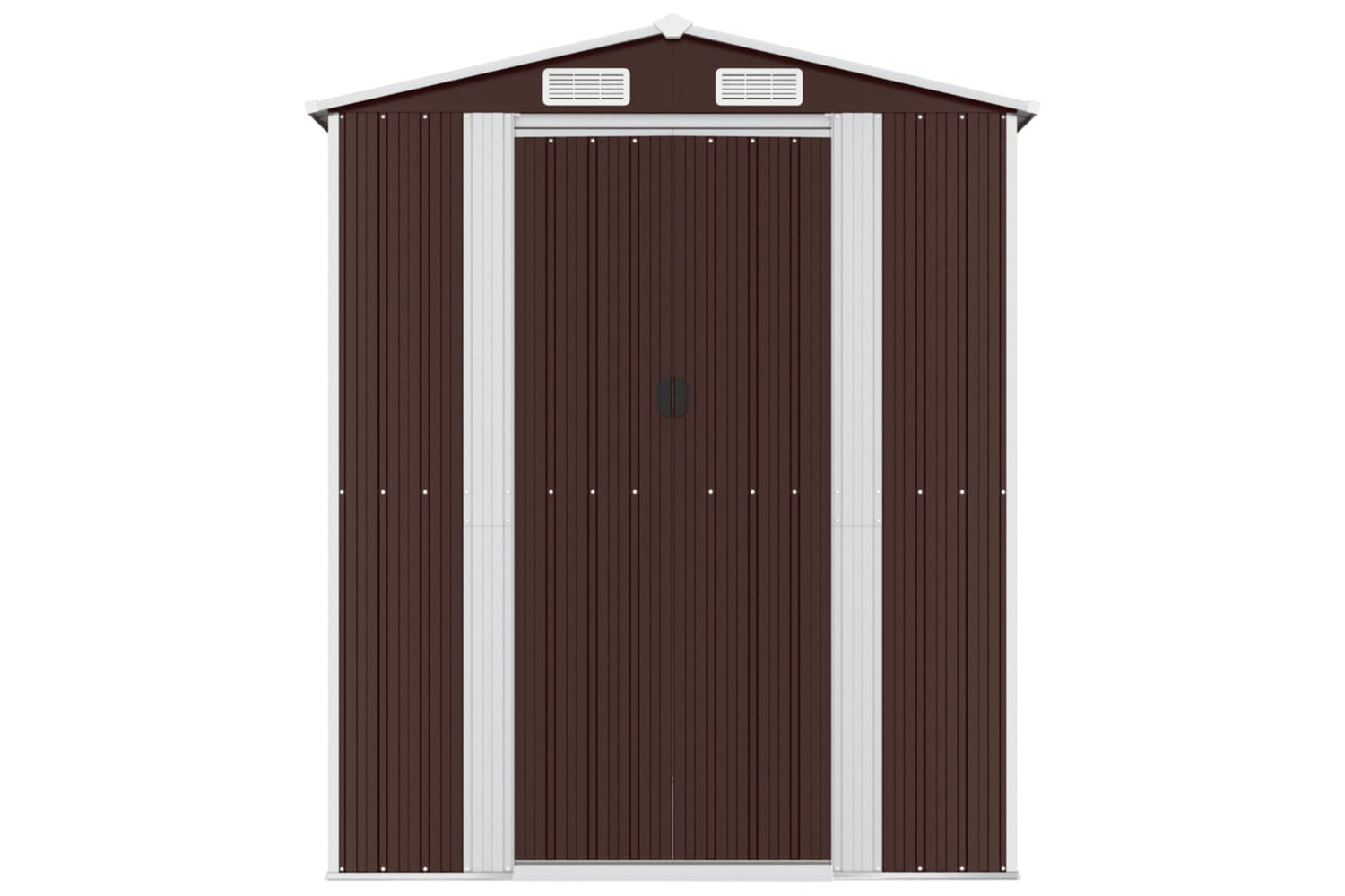vidaXL 3147468 Garden Shed Dark Brown 192x855x223cm Galvanised Steel-2