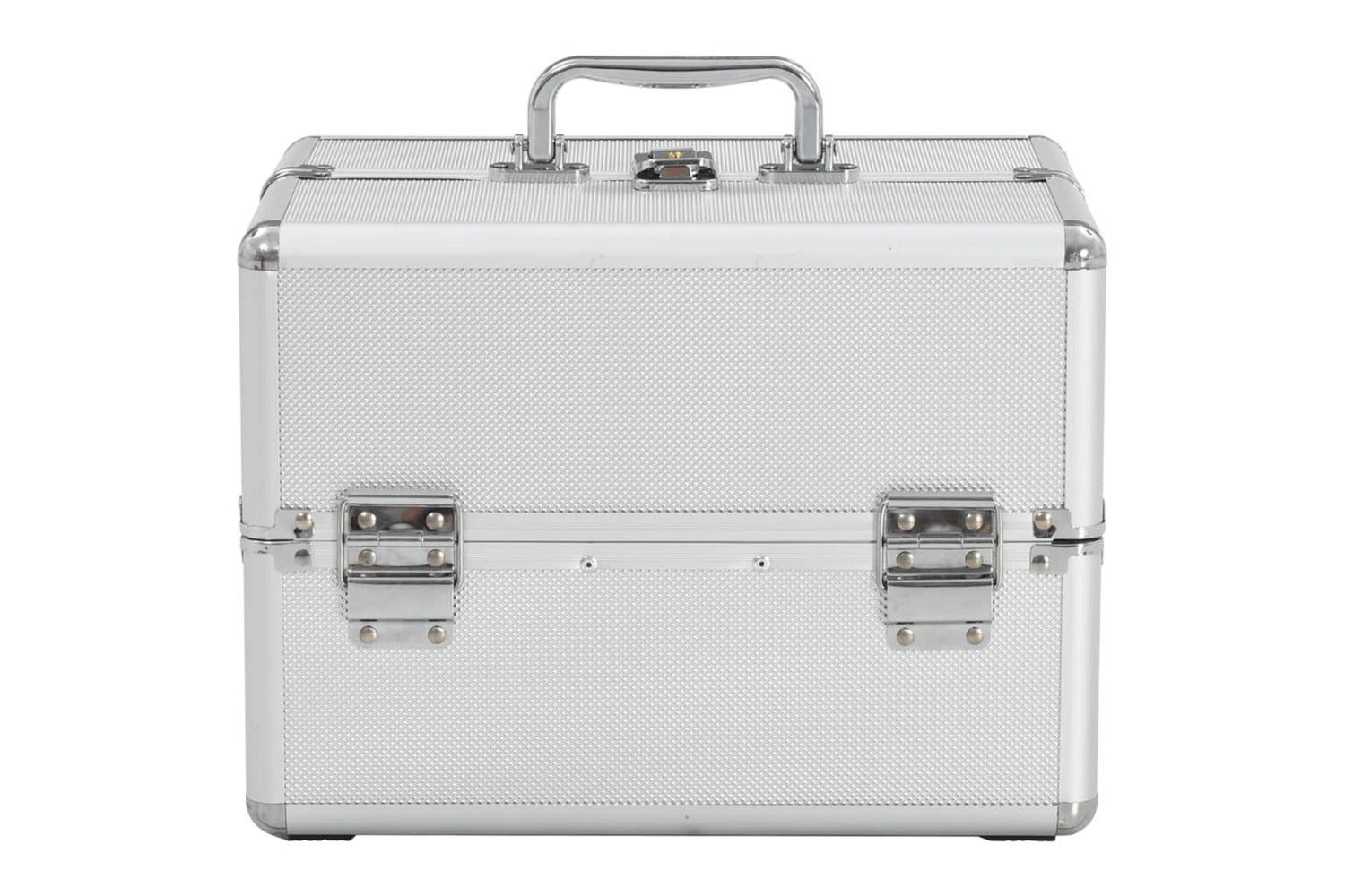 vidaXL 91828 Make-up Case 22x30x21cm Silver Aluminium-2