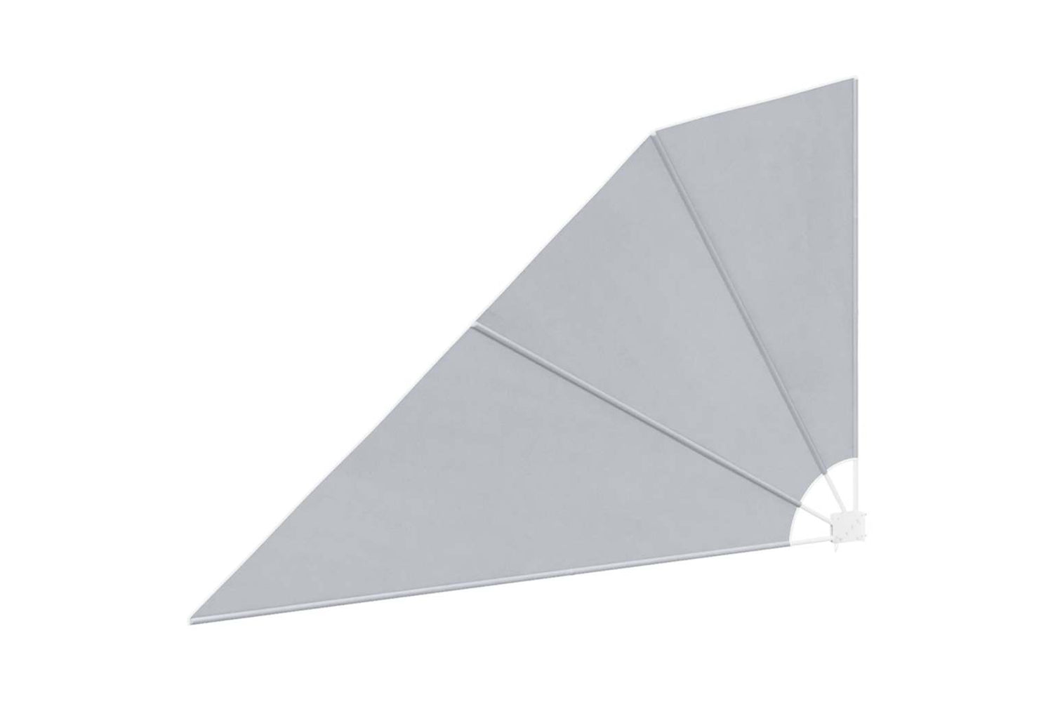 vidaXL 41574 Collapsible Balcony Side Awning Grey 160x240cm-3