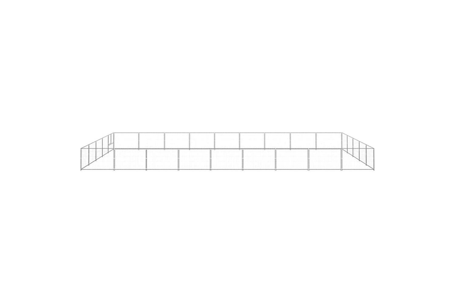 Vidaxl 3082167 Dog Kennel Silver 45 M2 Steel-3
