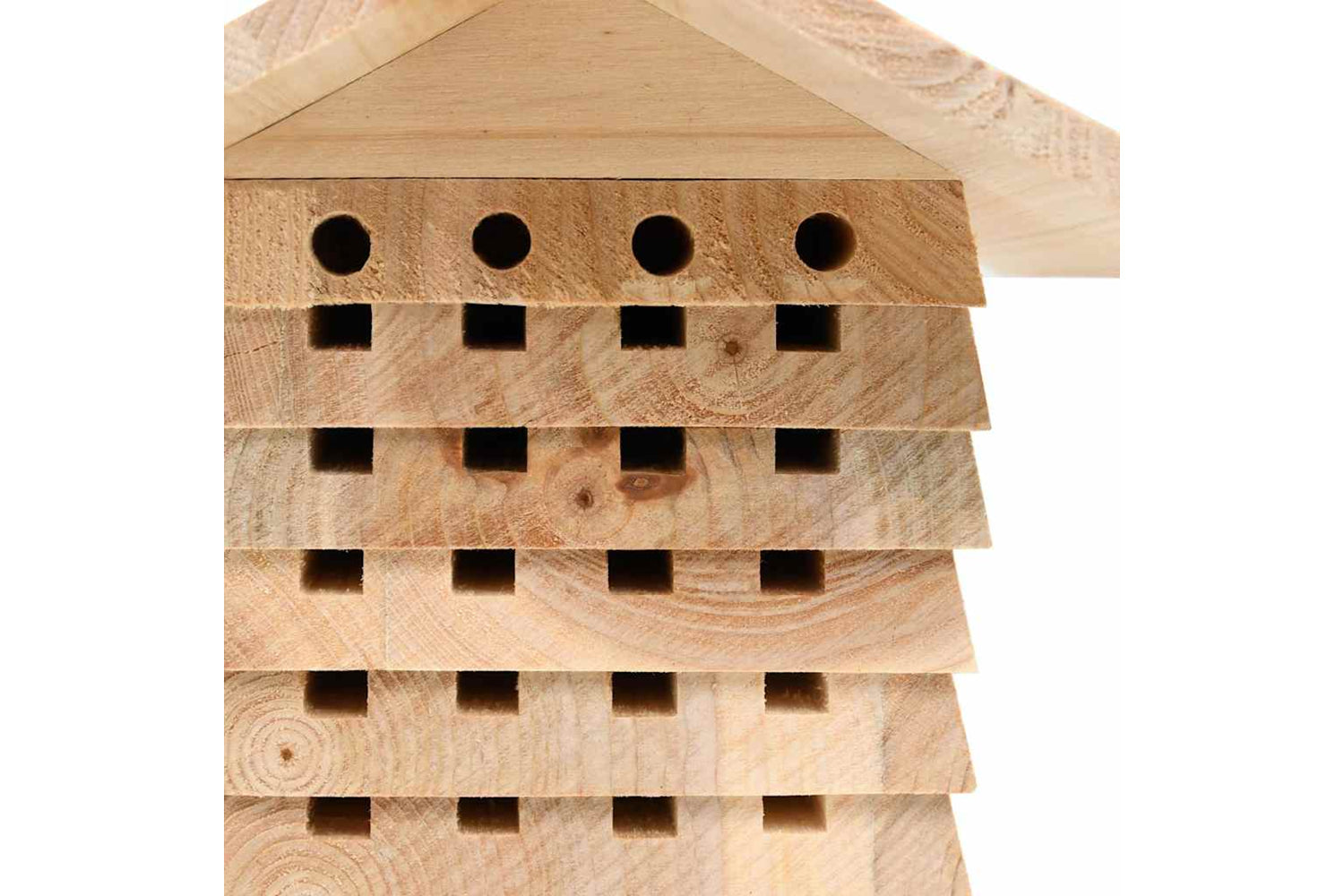 vidaXL 314814 Bee Hotel Solid Firwood 22x20x20cm-6