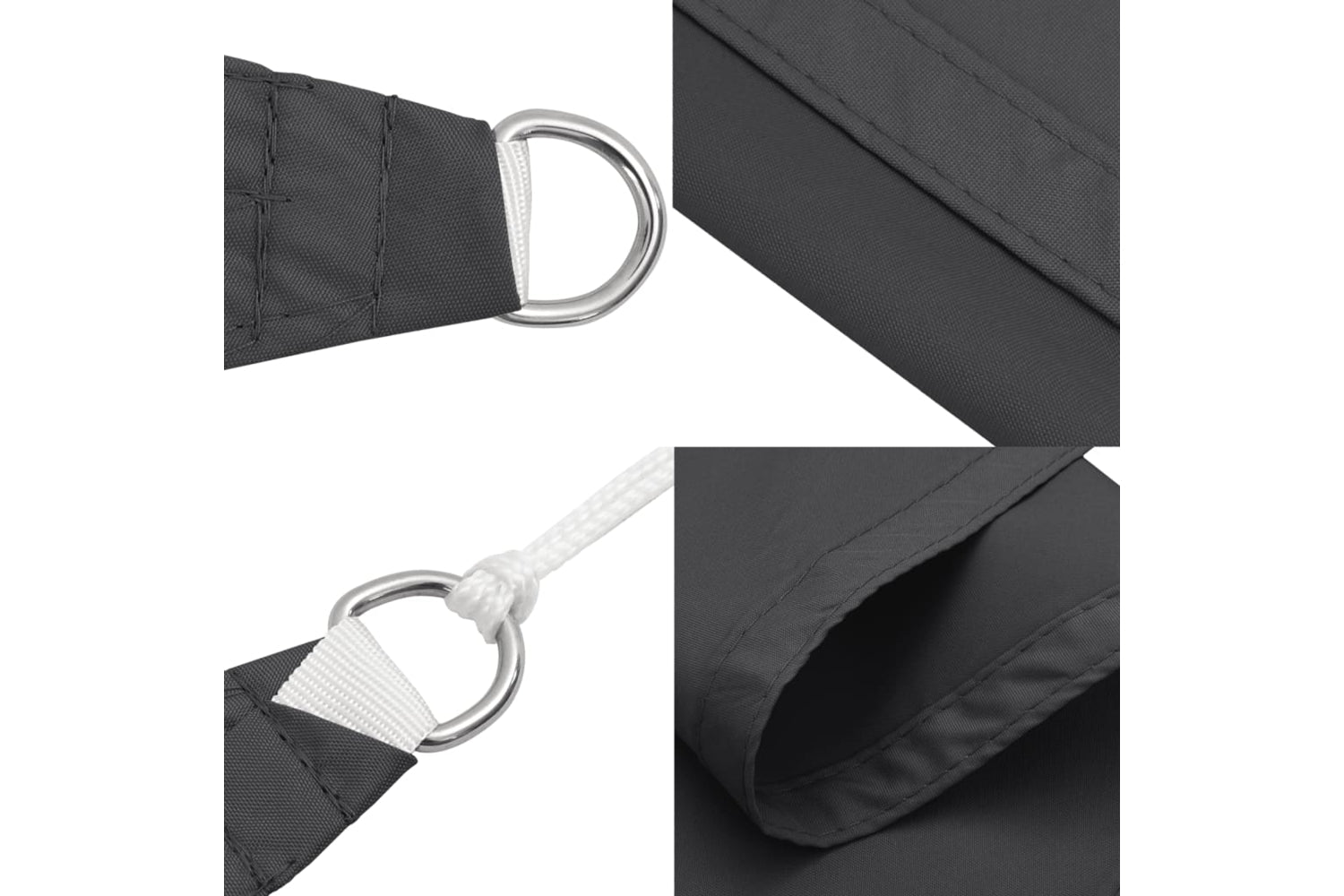 Vidaxl 135081 Sunshade Sail Oxford Fabric Square 2.5x2.5 M Anthracite-6
