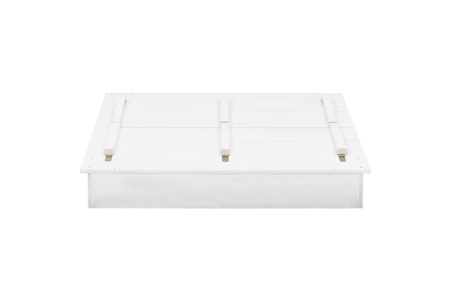Vidaxl Sandbox Fir Wood White 95x90x15 Cm-4