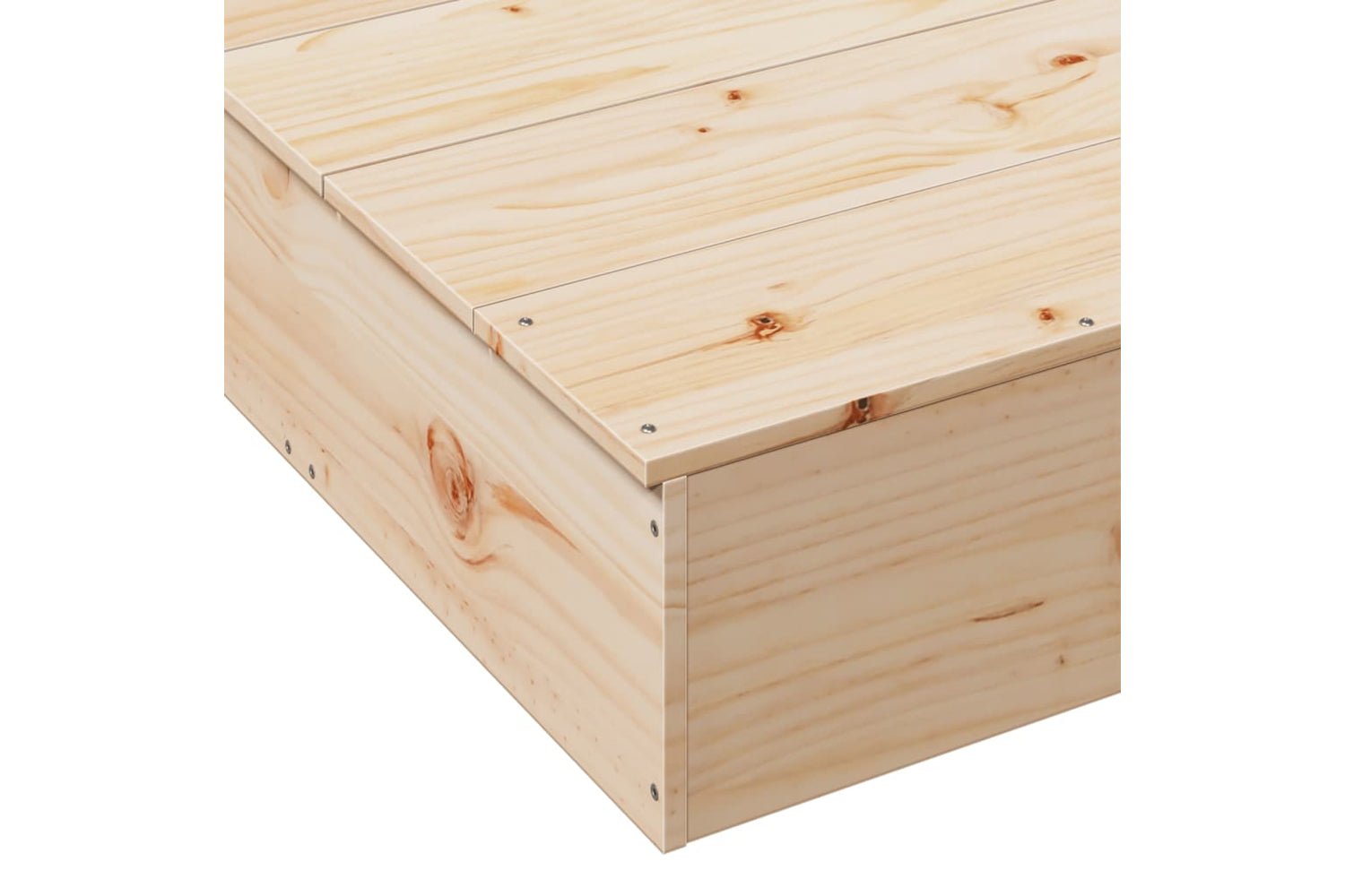 vidaXL 832606 Sandpit With Cover 111x111x19.5cm Solid Wood Pine-7