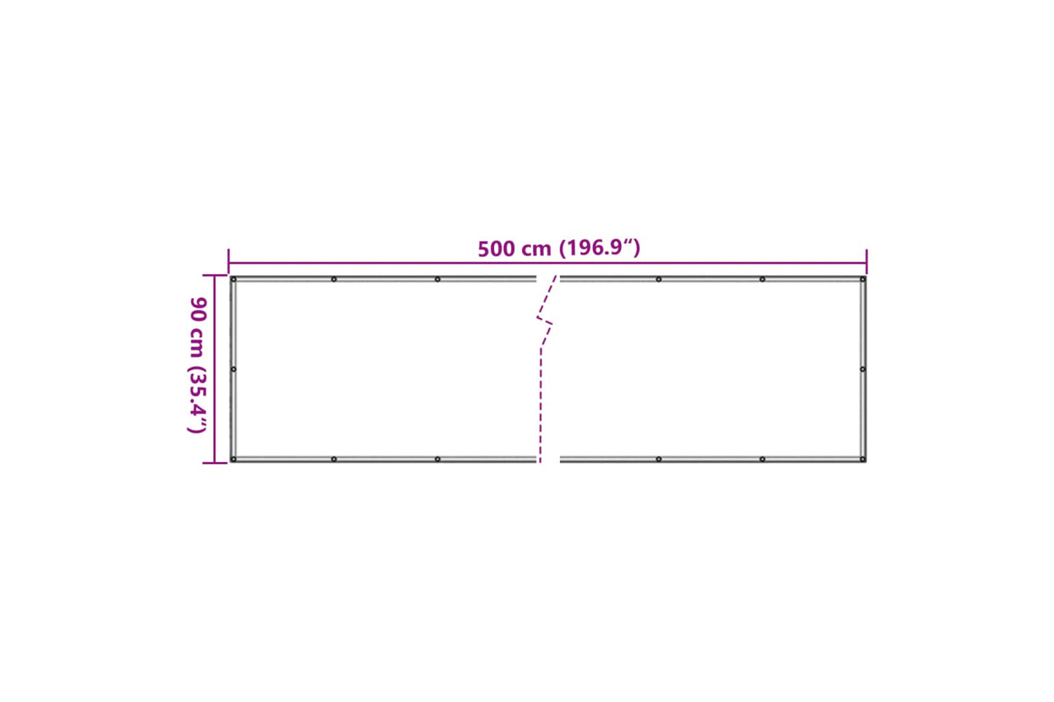 vidaXL 134942 Balcony Screen Beige 90x500cm Oxford Fabric-5