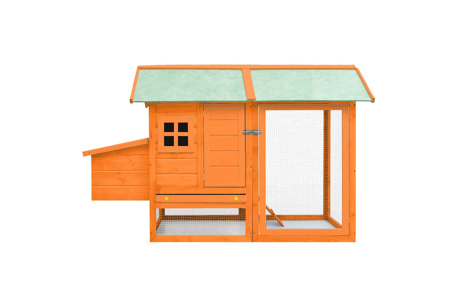 vidaXL 170644 Chicken Cage Solid Pine & Fir Wood 170x81x110cm-3
