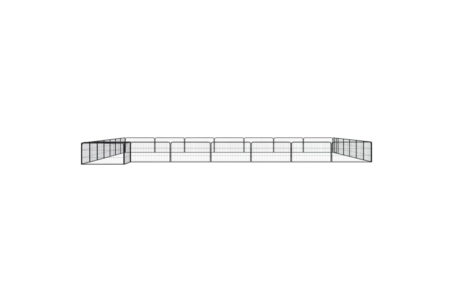 vidaXL 3115981 28-panel Dog Playpen Black 100x50cm Powder-coated Steel-3