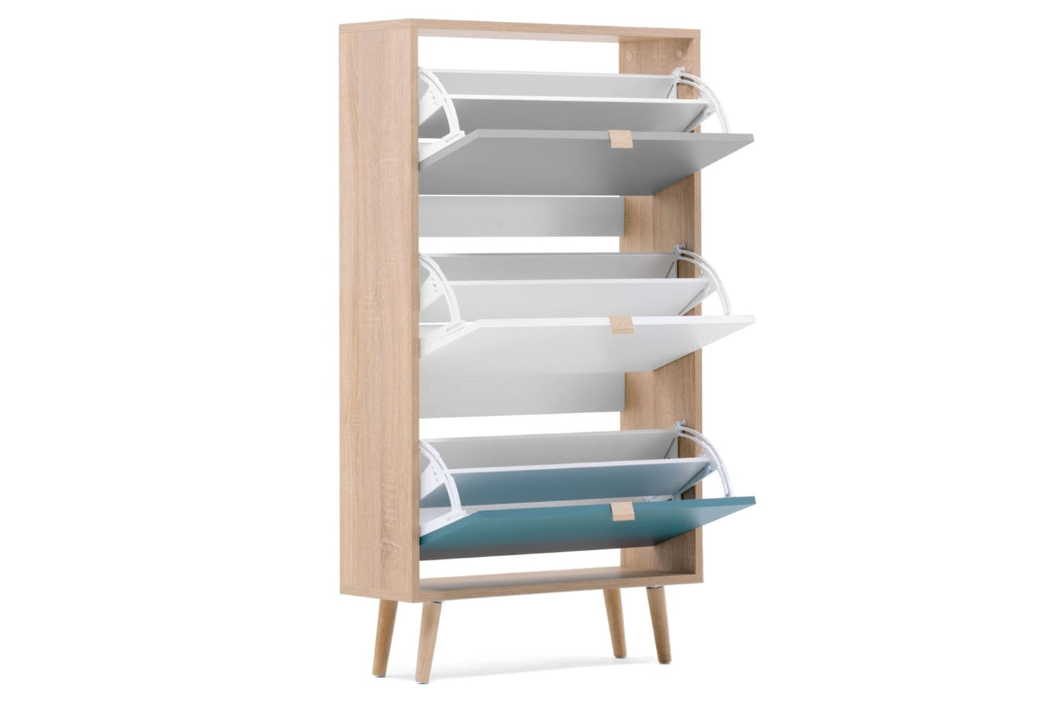 Finori Shoe Cabinet 42 Sonoma Oak And Tricolour-3