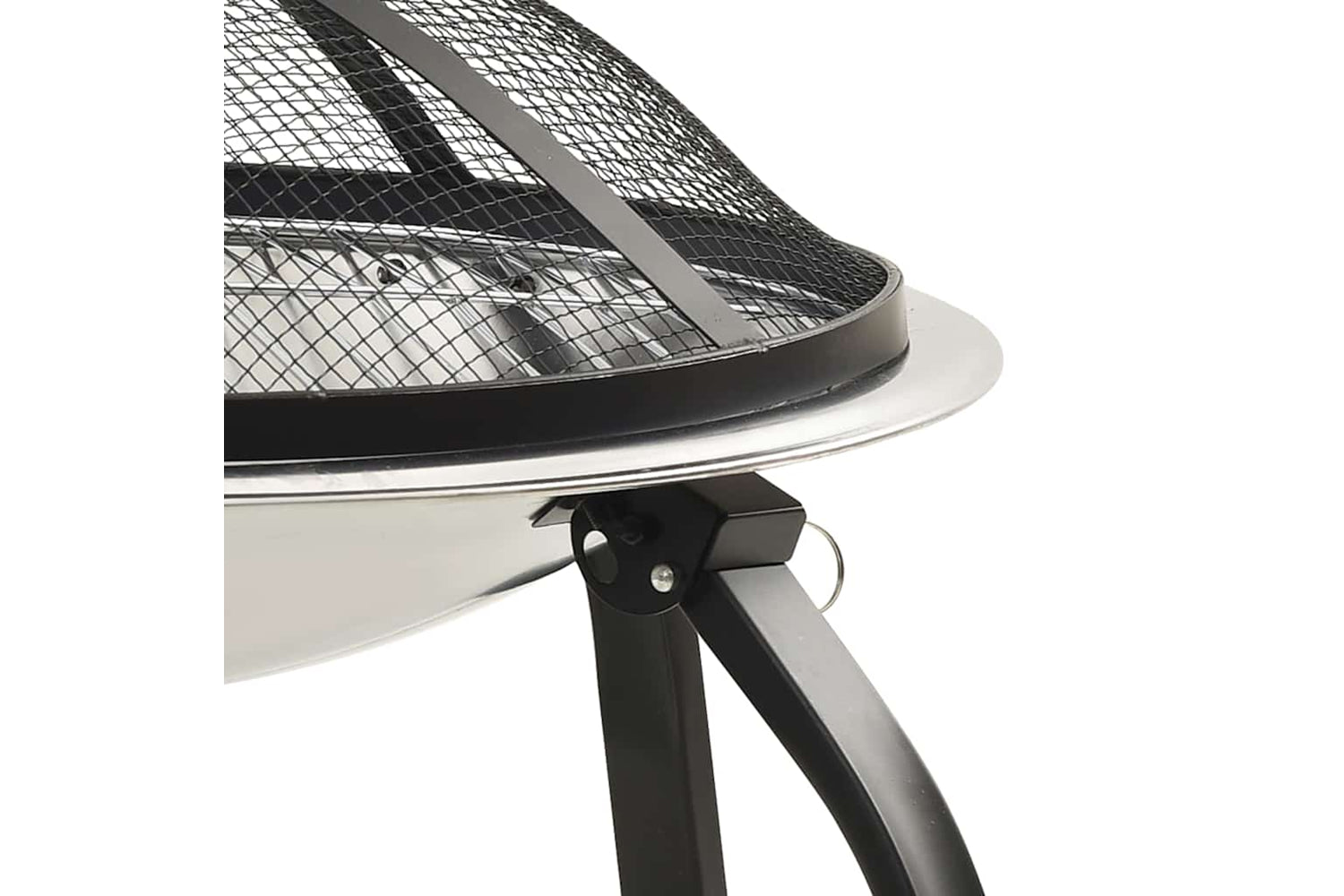 Vidaxl 2-in-1 Fire Pit And Bbq With Poker 56x56x49 Cm Stainless Steel-5