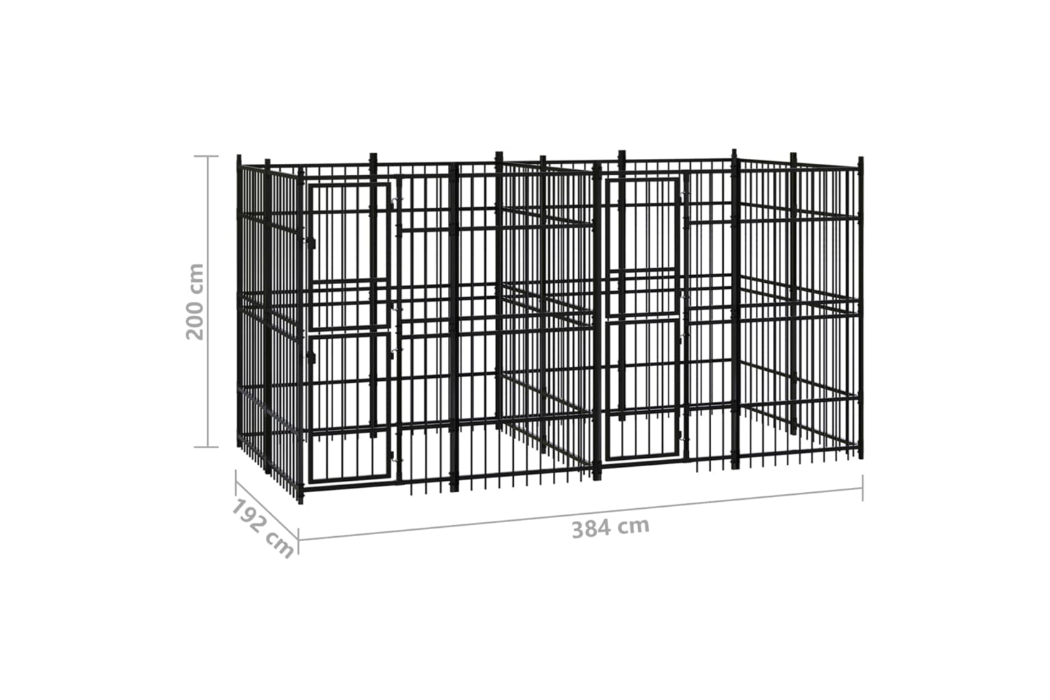 Vidaxl 3098010 Outdoor Dog Kennel Steel 7.37 M2-7