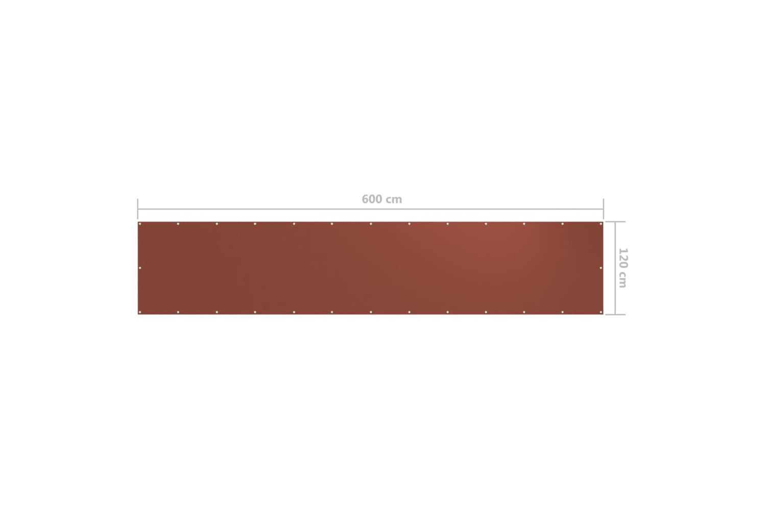 vidaXL 134983 Balcony Screen Terracotta 120x600cm Oxford Fabric-5